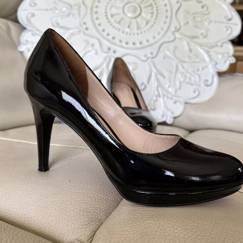 Cole Haan Nike Air patent leather Black High Heels size 9.5 B